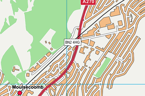 BN2 4HG map - OS VectorMap District (Ordnance Survey)