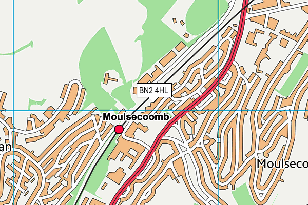 BN2 4HL map - OS VectorMap District (Ordnance Survey)