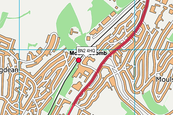 BN2 4HQ map - OS VectorMap District (Ordnance Survey)