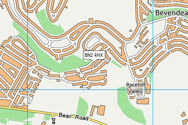 BN2 4HX map - OS VectorMap District (Ordnance Survey)