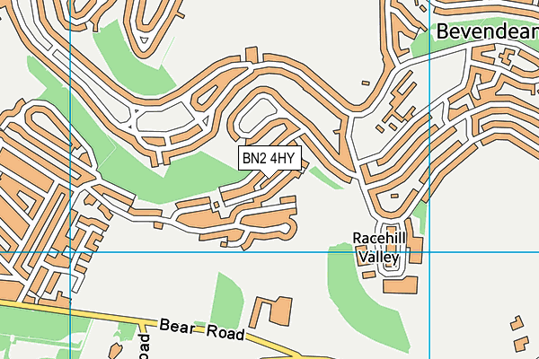 BN2 4HY map - OS VectorMap District (Ordnance Survey)