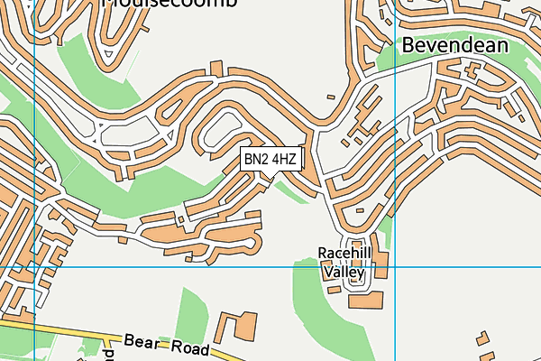 BN2 4HZ map - OS VectorMap District (Ordnance Survey)