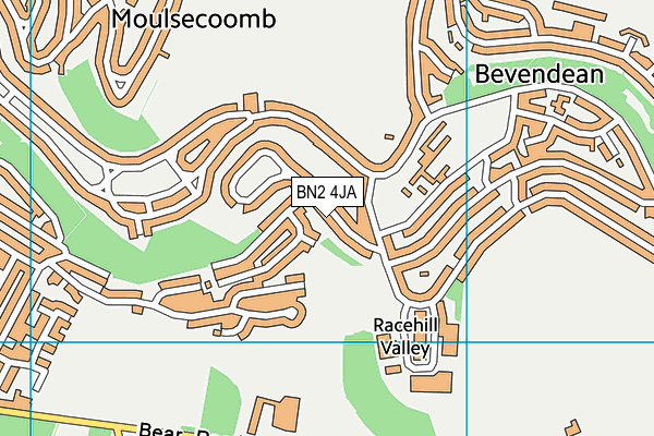 BN2 4JA map - OS VectorMap District (Ordnance Survey)