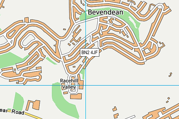 BN2 4JF map - OS VectorMap District (Ordnance Survey)