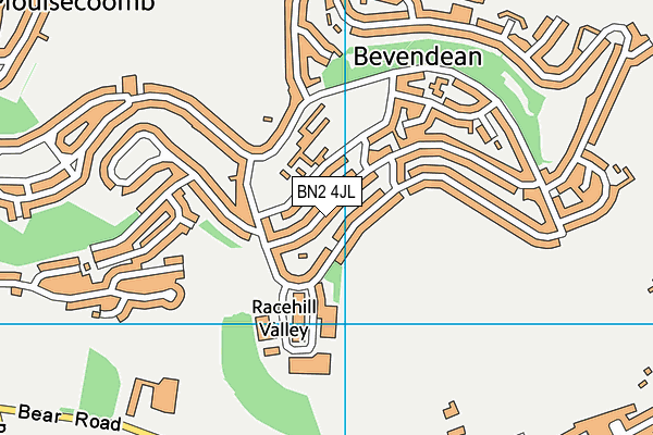 BN2 4JL map - OS VectorMap District (Ordnance Survey)