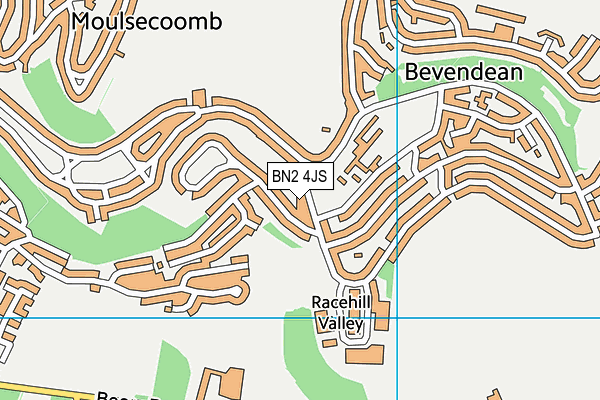 BN2 4JS map - OS VectorMap District (Ordnance Survey)