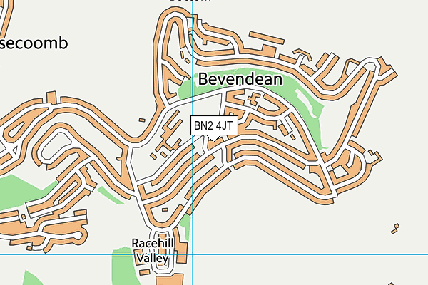 BN2 4JT map - OS VectorMap District (Ordnance Survey)