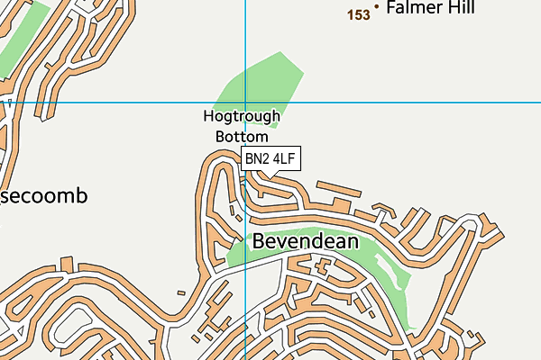 BN2 4LF map - OS VectorMap District (Ordnance Survey)