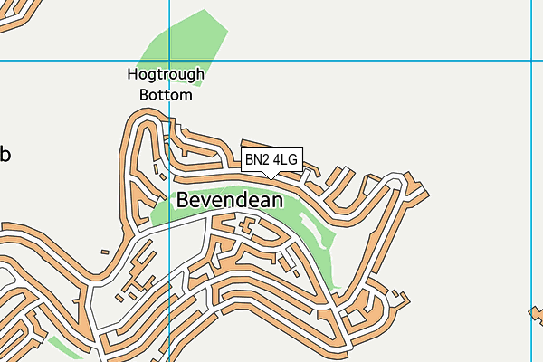 BN2 4LG map - OS VectorMap District (Ordnance Survey)