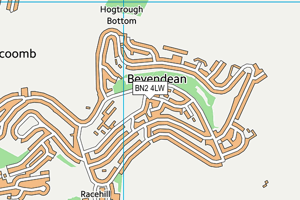 BN2 4LW map - OS VectorMap District (Ordnance Survey)