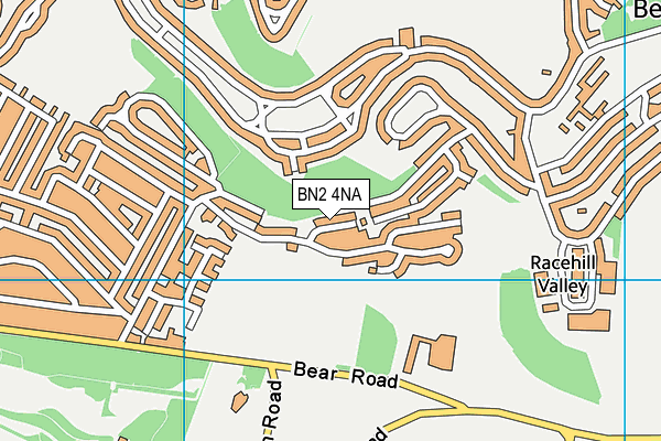 BN2 4NA map - OS VectorMap District (Ordnance Survey)