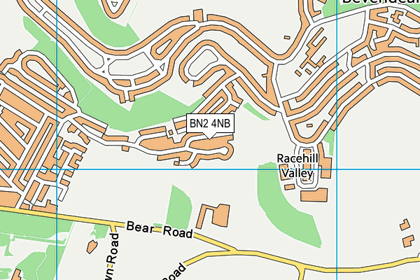 BN2 4NB map - OS VectorMap District (Ordnance Survey)