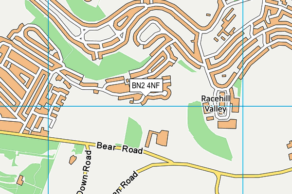 BN2 4NF map - OS VectorMap District (Ordnance Survey)