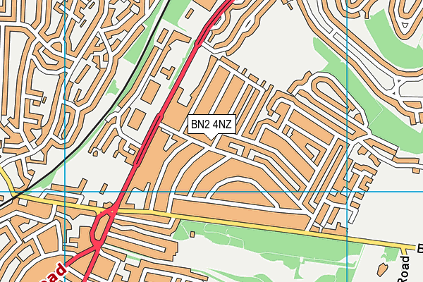 BN2 4NZ map - OS VectorMap District (Ordnance Survey)