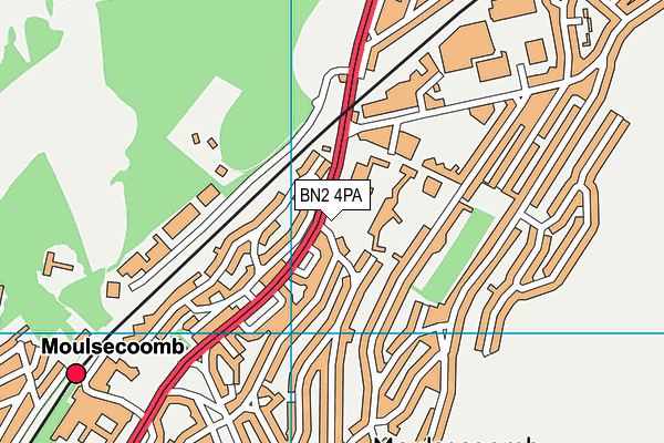 Moulsecoombe Primary School (Closed) map (BN2 4PA) - OS VectorMap District (Ordnance Survey)
