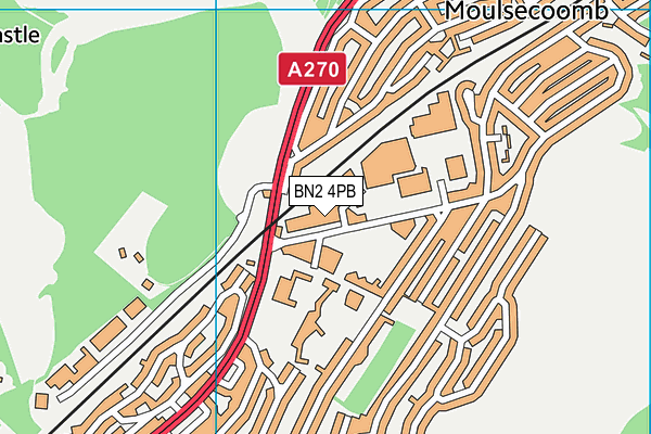 Moulsecoomb Community Leisure Centre map (BN2 4PB) - OS VectorMap District (Ordnance Survey)
