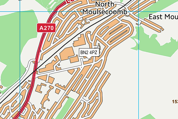 BN2 4PZ map - OS VectorMap District (Ordnance Survey)