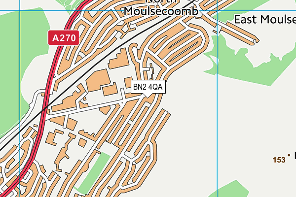 BN2 4QA map - OS VectorMap District (Ordnance Survey)