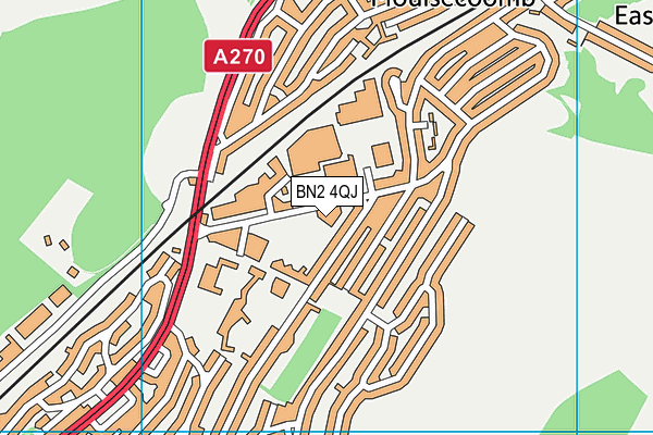 BN2 4QJ map - OS VectorMap District (Ordnance Survey)