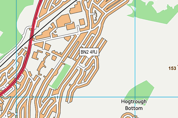 BN2 4RJ map - OS VectorMap District (Ordnance Survey)
