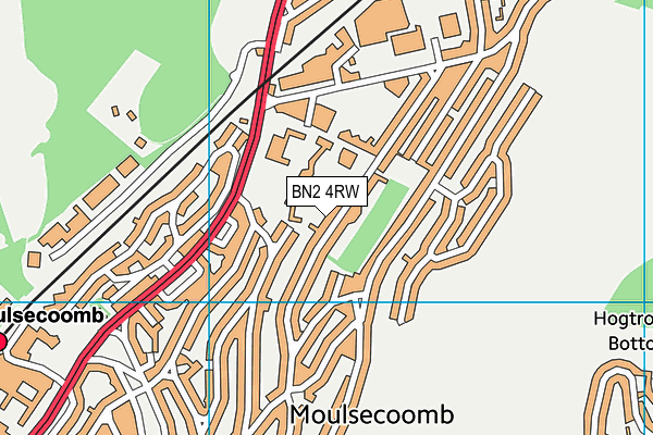 BN2 4RW map - OS VectorMap District (Ordnance Survey)