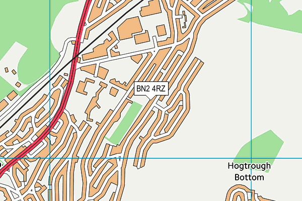 BN2 4RZ map - OS VectorMap District (Ordnance Survey)