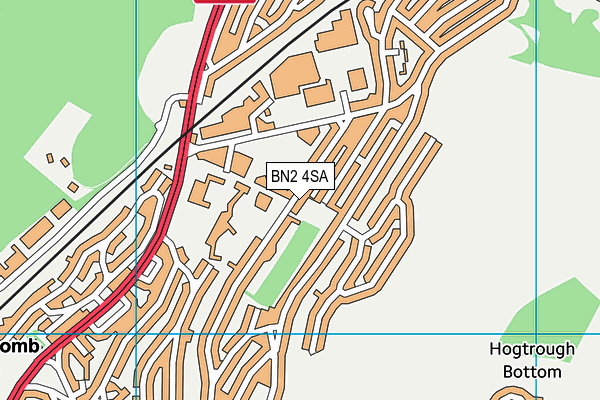 BN2 4SA map - OS VectorMap District (Ordnance Survey)