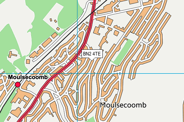 BN2 4TE map - OS VectorMap District (Ordnance Survey)