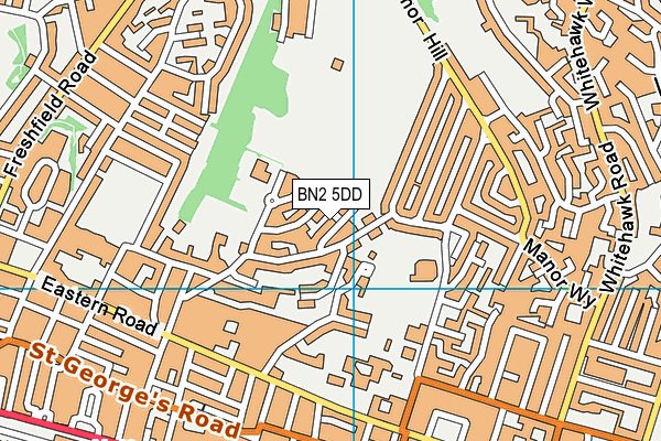 BN2 5DD map - OS VectorMap District (Ordnance Survey)