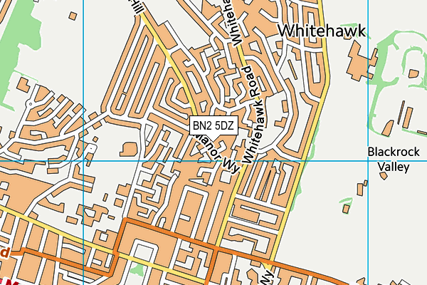 BN2 5DZ map - OS VectorMap District (Ordnance Survey)