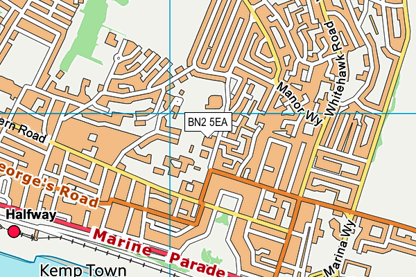 St Marks Ce School map (BN2 5EA) - OS VectorMap District (Ordnance Survey)