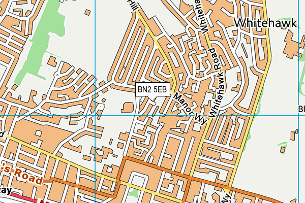 BN2 5EB map - OS VectorMap District (Ordnance Survey)