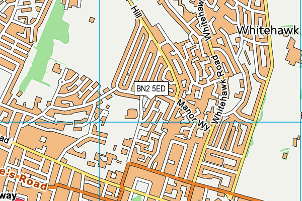 BN2 5ED map - OS VectorMap District (Ordnance Survey)