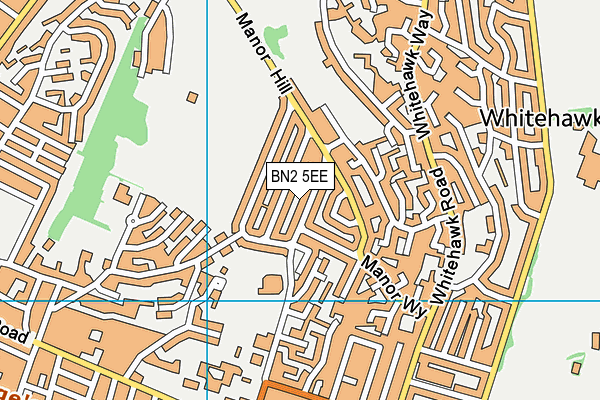 BN2 5EE map - OS VectorMap District (Ordnance Survey)