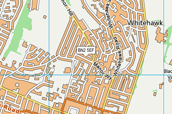 BN2 5EF map - OS VectorMap District (Ordnance Survey)