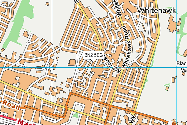 BN2 5EG map - OS VectorMap District (Ordnance Survey)