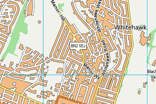 BN2 5EJ map - OS VectorMap District (Ordnance Survey)