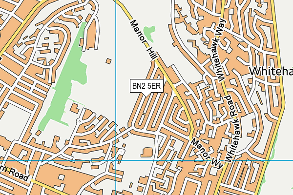 BN2 5ER map - OS VectorMap District (Ordnance Survey)