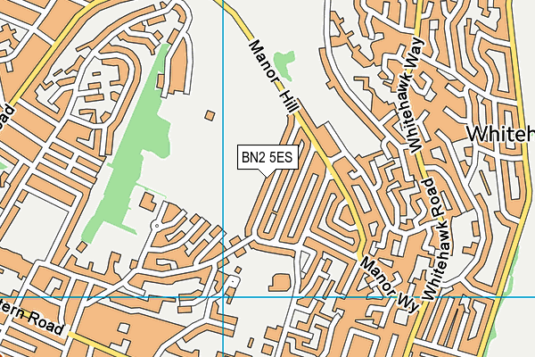 BN2 5ES map - OS VectorMap District (Ordnance Survey)