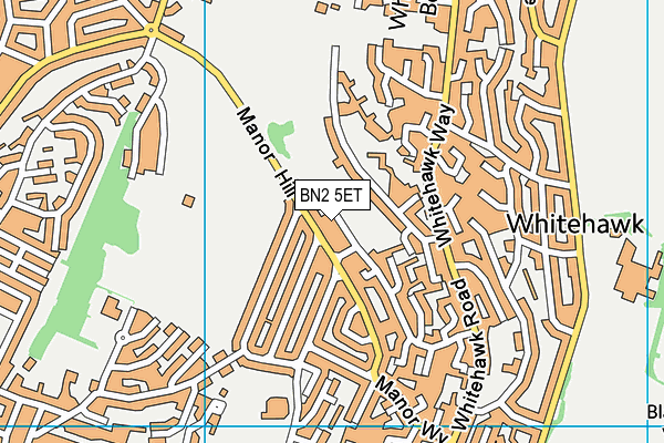 BN2 5ET map - OS VectorMap District (Ordnance Survey)