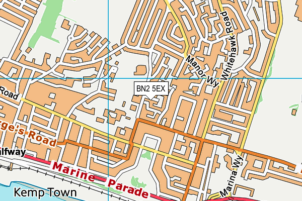 BN2 5EX map - OS VectorMap District (Ordnance Survey)