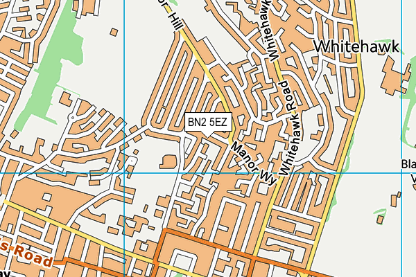 BN2 5EZ map - OS VectorMap District (Ordnance Survey)