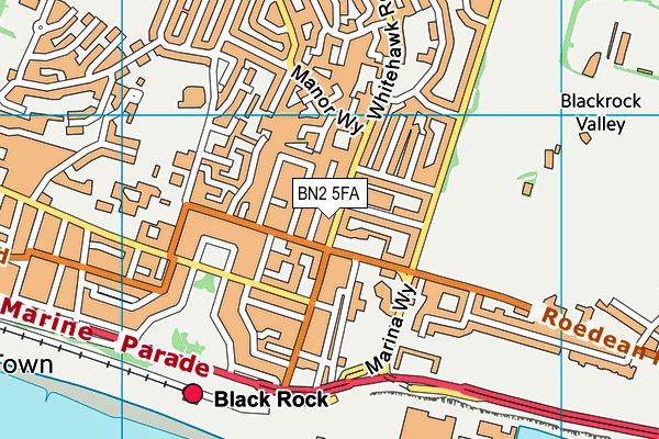 BN2 5FA map - OS VectorMap District (Ordnance Survey)