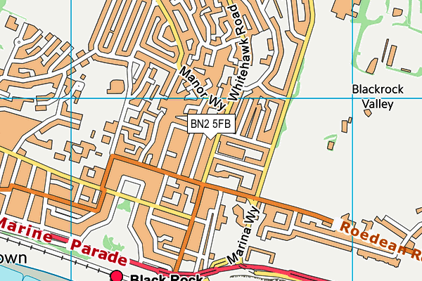 BN2 5FB map - OS VectorMap District (Ordnance Survey)