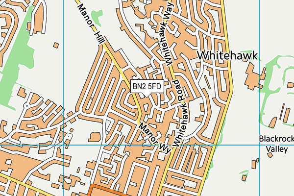 BN2 5FD map - OS VectorMap District (Ordnance Survey)