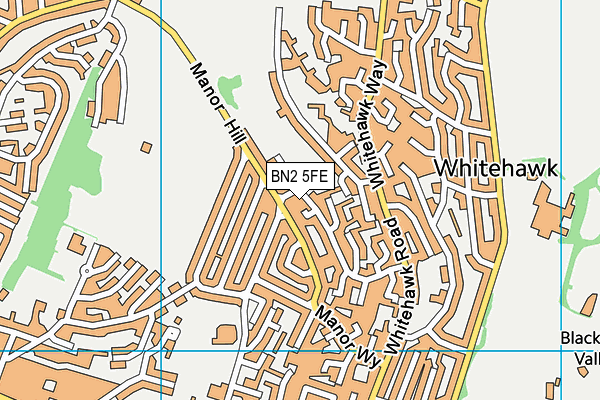 BN2 5FE map - OS VectorMap District (Ordnance Survey)