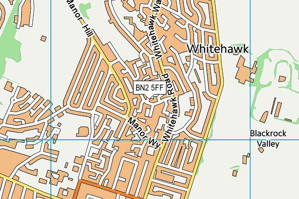 BN2 5FF map - OS VectorMap District (Ordnance Survey)