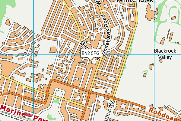 BN2 5FG map - OS VectorMap District (Ordnance Survey)