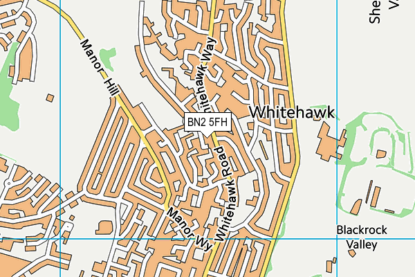 BN2 5FH map - OS VectorMap District (Ordnance Survey)