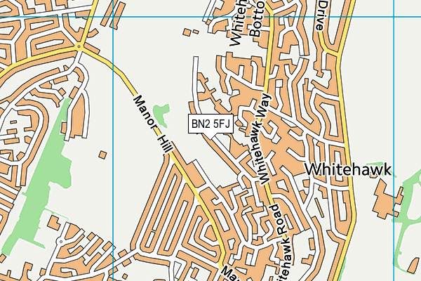 BN2 5FJ map - OS VectorMap District (Ordnance Survey)